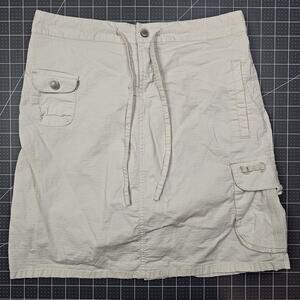 Athleta Vienna Cargo Skort Size 4 Tan Khaki Tennis Golf Stretch Yoga Cheer